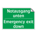 Notausgang unten - Emergency exit down
