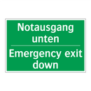 Notausgang unten - Emergency exit down
