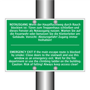 NOTAUSGANG Wenn der Hauptfluchtweg /.../ - EMERGENCY EXIT If the main escape /.../