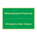 Notausgangsentriegelung - Emergency door release