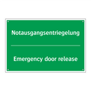 Notausgangsentriegelung - Emergency door release