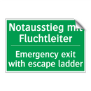 Notausstieg mit Fluchtleiter - Emergency exit with escape ladder /.../