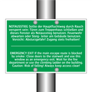 NOTAUSSTIEG Sollte der Hauptfluchtweg /.../ - EMERGENCY EXIT If the main escape /.../