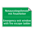 Notausstiegsfenster mit Feuerleiter /.../ - Emergency exit window with fire /.../