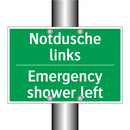 Notdusche links - Emergency shower left