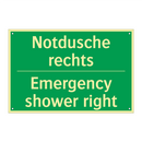 Notdusche rechts - Emergency shower right
