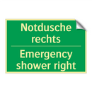 Notdusche rechts - Emergency shower right