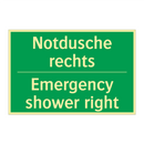 Notdusche rechts - Emergency shower right