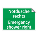 Notdusche rechts - Emergency shower right