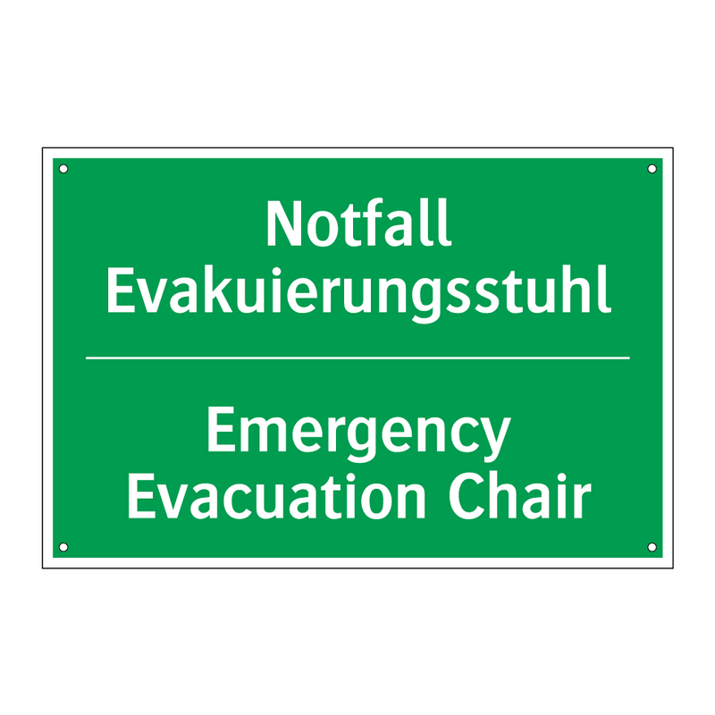 Notfall Evakuierungsstuhl - Emergency Evacuation Chair