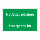 Notfallausrüstung - Emergency kit