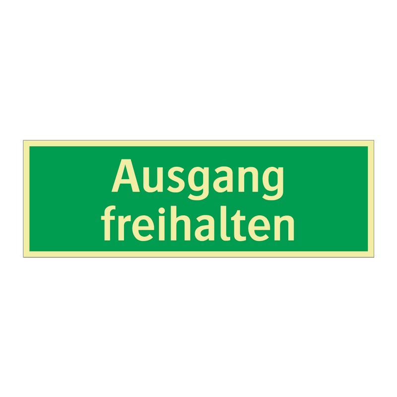 Ausgang freihalten