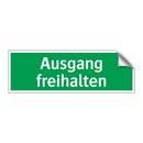 Ausgang freihalten