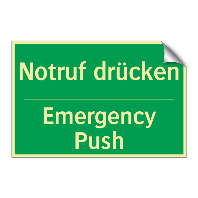 Notruf drücken - Emergency Push