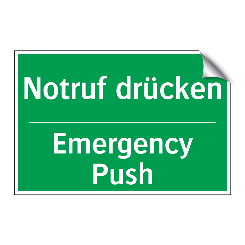 Notruf drücken - Emergency Push