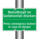 Notrufknopf im Gefahrenfall drücken /.../ - Press emergency button in case /.../