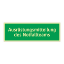 Ausrüstungsmitteilung des Notfallteams