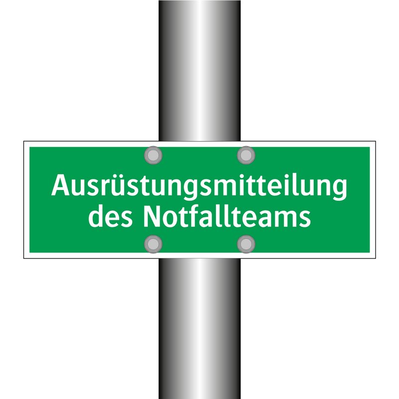 Ausrüstungsmitteilung des Notfallteams