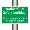 Nottaste Bei Gefahr betätigen - Press emergency button in case /.../