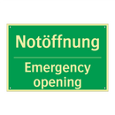 Notöffnung - Emergency opening
