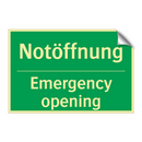 Notöffnung - Emergency opening