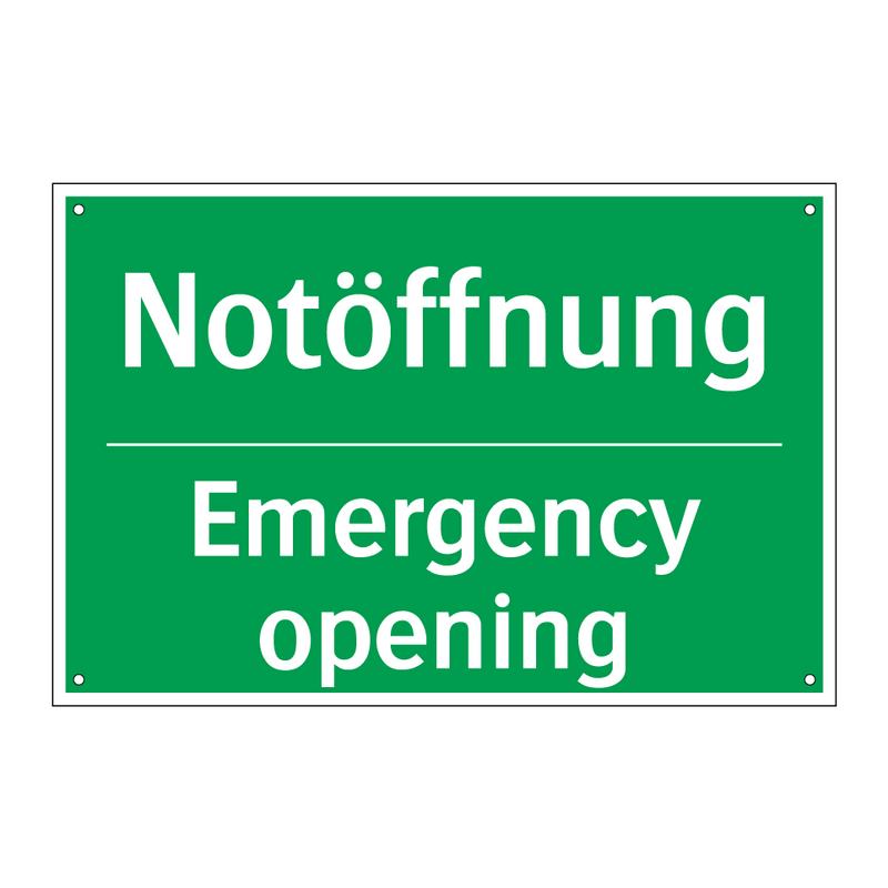 Notöffnung - Emergency opening