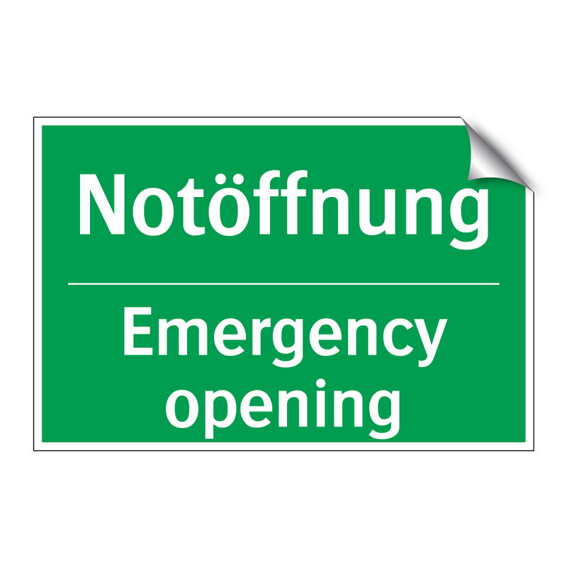Notöffnung - Emergency opening