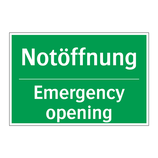 Notöffnung - Emergency opening