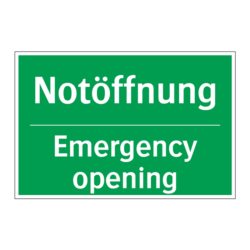 Notöffnung - Emergency opening
