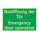 Notöffnung der Tür - Emergency door operation