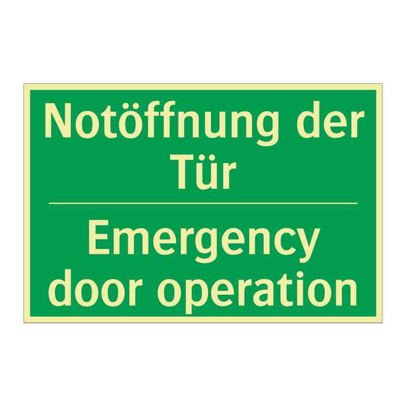 Notöffnung der Tür - Emergency door operation