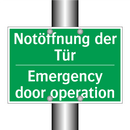 Notöffnung der Tür - Emergency door operation