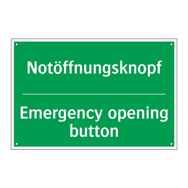 Notöffnungsknopf - Emergency opening button
