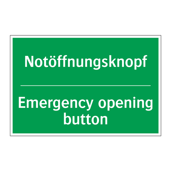 Notöffnungsknopf - Emergency opening button