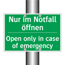 Nur im Notfall öffnen - Open only in case of emergency