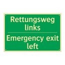 Rettungsweg links - Emergency exit left