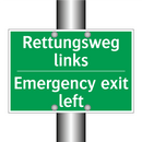 Rettungsweg links - Emergency exit left