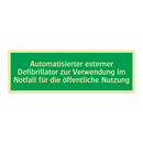 Automatisierter externer Defibrillator zur Verwendung im Notfall für die /../