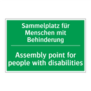 Sammelplatz für Menschen mit Behinderung /.../ - Assembly point for people with /.../