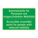 Sammelstelle für Personen mit /.../ - Accessible assembly point for /.../