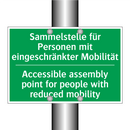 Sammelstelle für Personen mit /.../ - Accessible assembly point for /.../