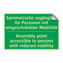 Sammelstelle zugänglich für Personen /.../ - Assembly point accessible to persons /.../