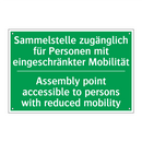 Sammelstelle zugänglich für Personen /.../ - Assembly point accessible to persons /.../