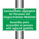 Sammelstelle zugänglich für Personen /.../ - Assembly point accessible to persons /.../