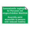 Sammelstelle zugänglich für Personen /.../ - Assembly point accessible to persons /.../