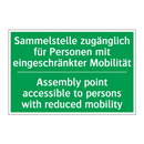 Sammelstelle zugänglich für Personen /.../ - Assembly point accessible to persons /.../
