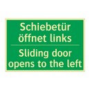 Schiebetür öffnet links - Sliding door opens to the left