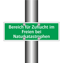 Bereich für Zuflucht im Freien bei Naturkatastrophen
