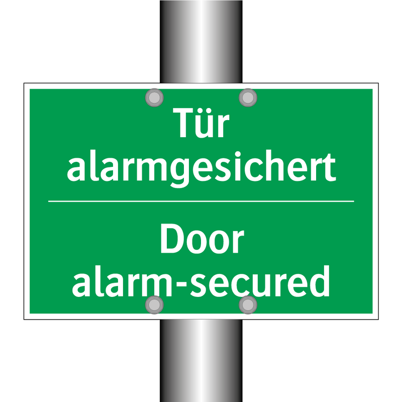 Tür alarmgesichert - Door alarm-secured