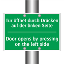 Tür öffnet durch Drücken auf der /.../ - Door opens by pressing on the /.../